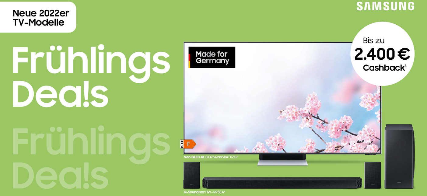 Samsung Frühlingsdeals Cashback