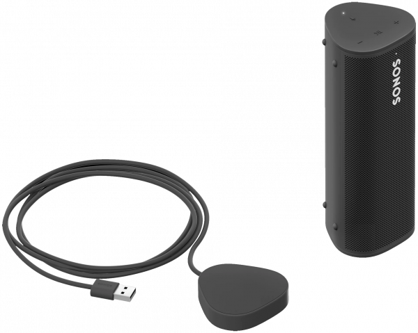 Sonos Roam mit kabellosem Ladegerät (Wireless Charger) schwarz