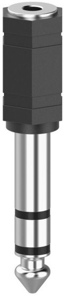 Hama Audio-Adapter (3,5mm Kuppl. > 6,3mm St.) schwarz