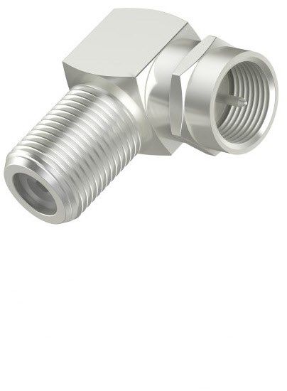 Hama SAT-Adapter (Stecker-Kupplung) 90 Grad Winkel silber