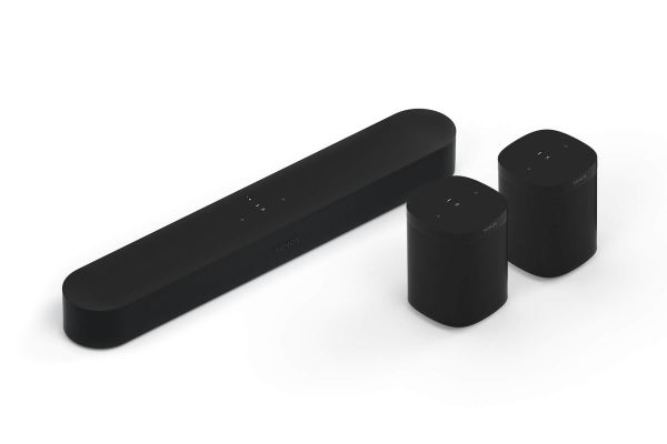 Sonos Beam 5.0 Heimkino Set mit 2x One SL Schwarz