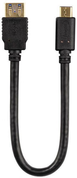 Hama USB-3.0-Adapterkabel (0,15m) schwarz