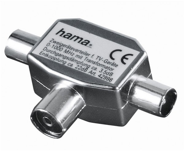 Hama Koax-Kupplung > 2x Koax-Stecker metall schwarz