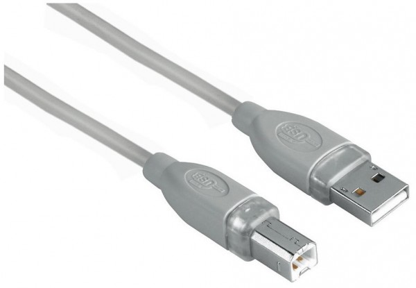 Hama USB-Kabel Typ A-B (7,5m) grau