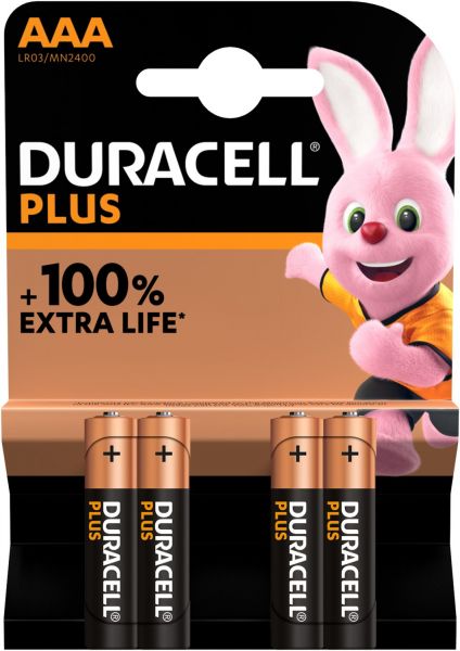 Duracell Plus AAA (MN2400/LR3) 4er Blister (00192914)