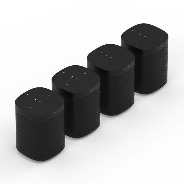 Sonos One (Gen. 2) - 4er Bundle schwarz