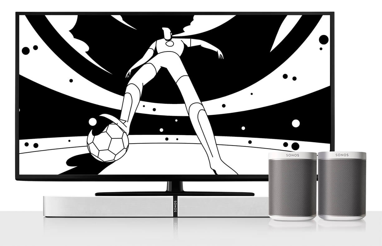 Sonos Playbase und Play1 Fussball Aktion