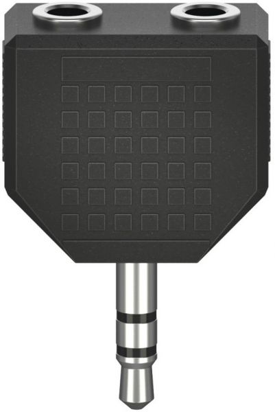 Hama Audio-Adapter (3,5-mm St.>2x 3,5-mm-Kuppl.) schwarz