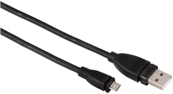 Hama USB-Kabel A-Mikro B (1,80m) schwarz