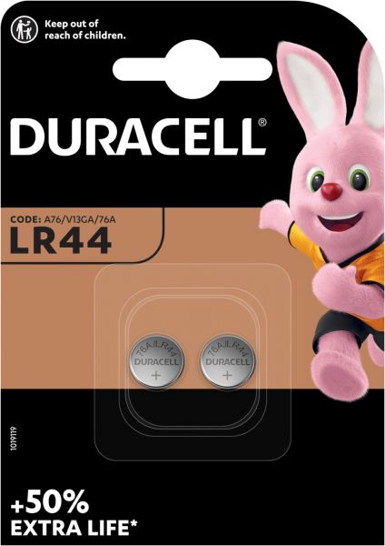 Duracell LR44 Alkaline 2er Blister (00141120)