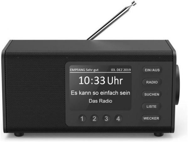 Hama DR1000DE Digitalradio FM/DAB/DAB+ schwarz