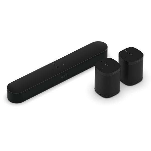 Sonos 5.0 Heimkino Set mit Beam (Gen2) + 2x One (Gen2) schwarz